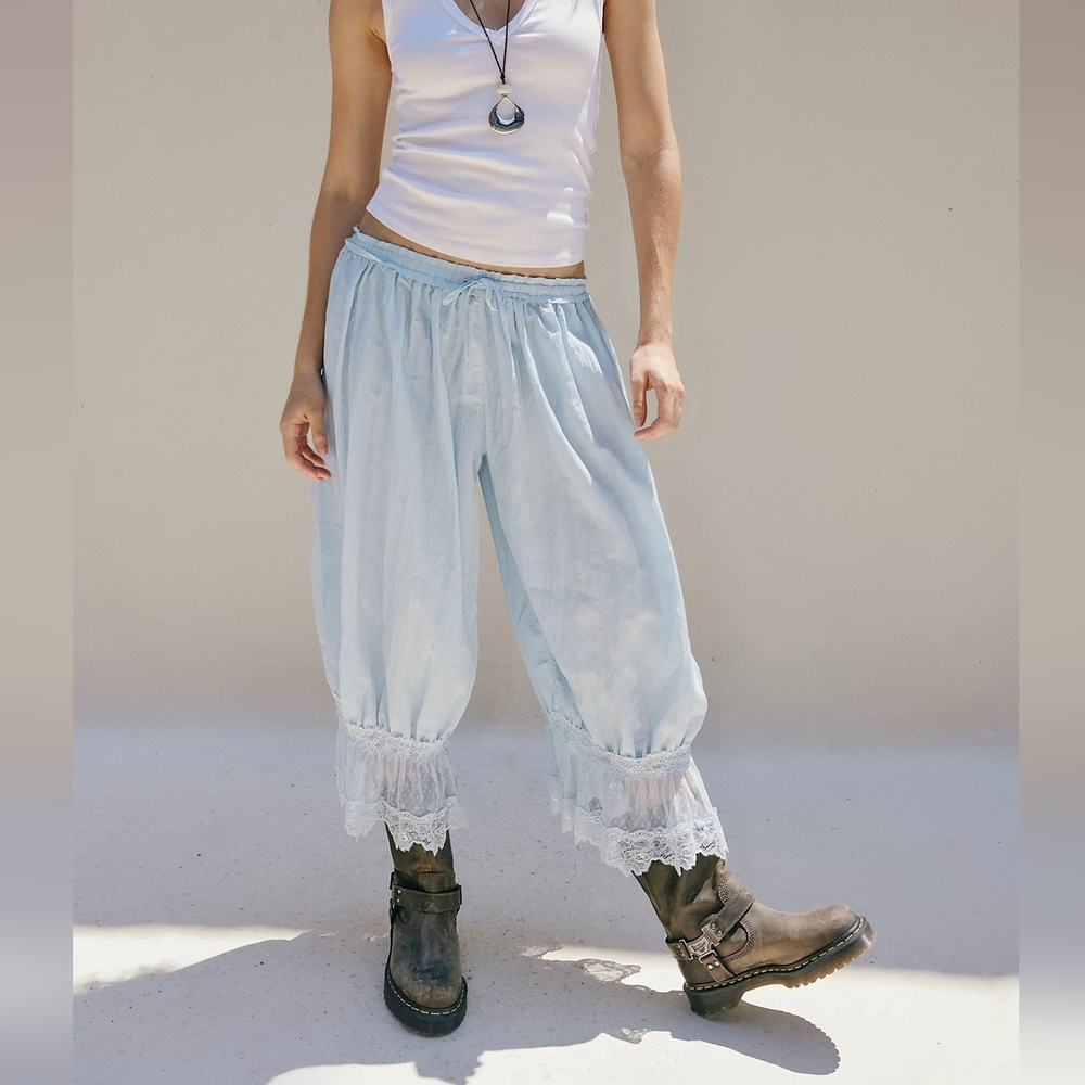 Brand New Free People Light Blue Pantaloon Bloomers Pants